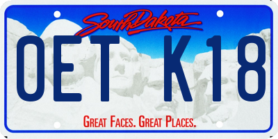 SD license plate 0ETK18