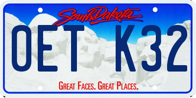 SD license plate 0ETK32