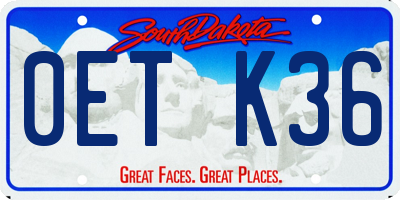 SD license plate 0ETK36