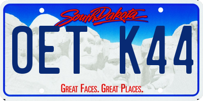 SD license plate 0ETK44
