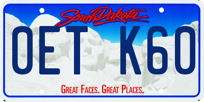 SD license plate 0ETK60