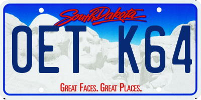 SD license plate 0ETK64