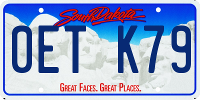 SD license plate 0ETK79