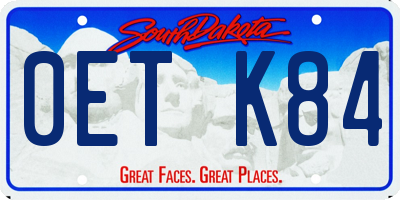 SD license plate 0ETK84