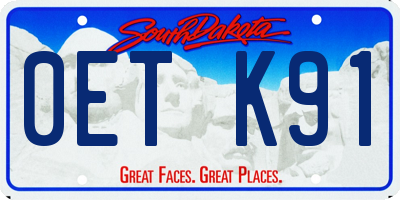 SD license plate 0ETK91