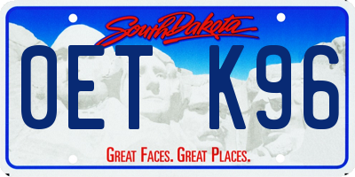 SD license plate 0ETK96