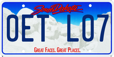 SD license plate 0ETL07