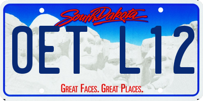 SD license plate 0ETL12