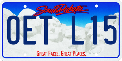 SD license plate 0ETL15