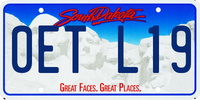 SD license plate 0ETL19
