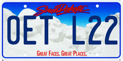SD license plate 0ETL22