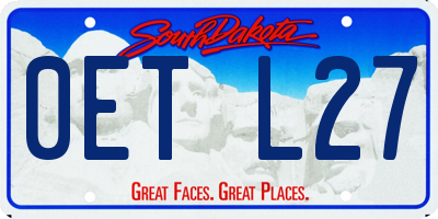 SD license plate 0ETL27