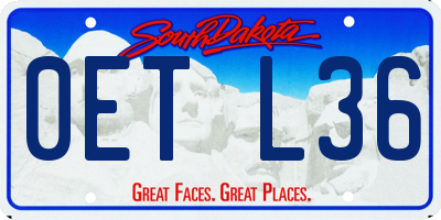SD license plate 0ETL36