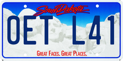 SD license plate 0ETL41