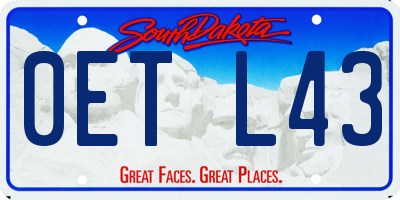 SD license plate 0ETL43