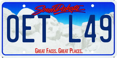 SD license plate 0ETL49