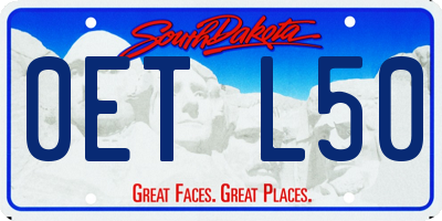 SD license plate 0ETL50