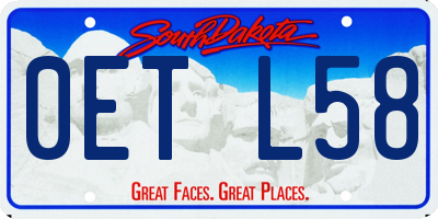 SD license plate 0ETL58