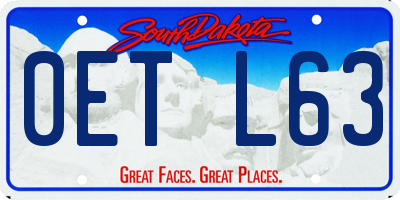 SD license plate 0ETL63