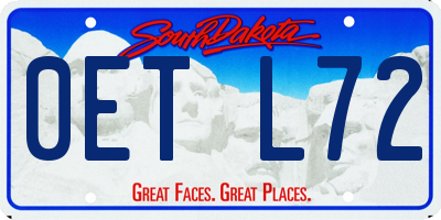 SD license plate 0ETL72