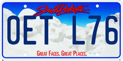 SD license plate 0ETL76