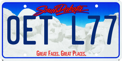 SD license plate 0ETL77