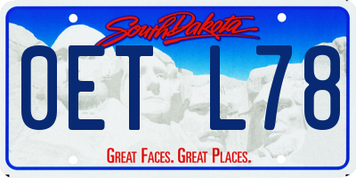 SD license plate 0ETL78