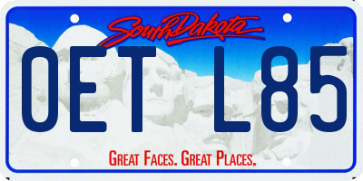 SD license plate 0ETL85
