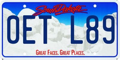SD license plate 0ETL89
