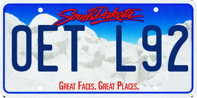 SD license plate 0ETL92