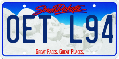 SD license plate 0ETL94