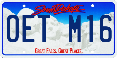 SD license plate 0ETM16