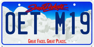 SD license plate 0ETM19