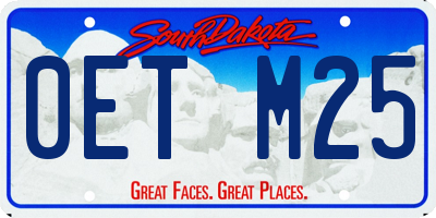 SD license plate 0ETM25