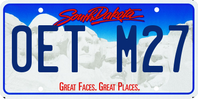 SD license plate 0ETM27