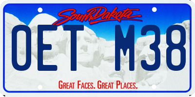 SD license plate 0ETM38