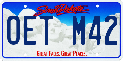 SD license plate 0ETM42
