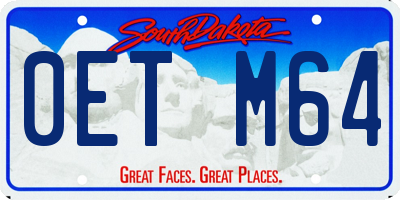 SD license plate 0ETM64