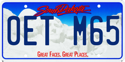 SD license plate 0ETM65