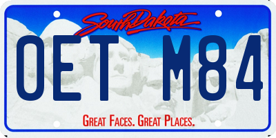 SD license plate 0ETM84