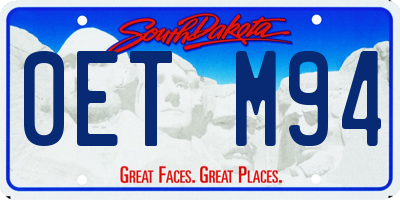 SD license plate 0ETM94