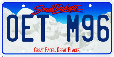 SD license plate 0ETM96