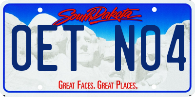 SD license plate 0ETN04
