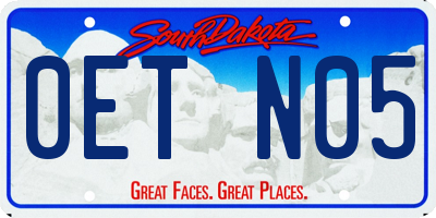 SD license plate 0ETN05