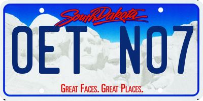 SD license plate 0ETN07