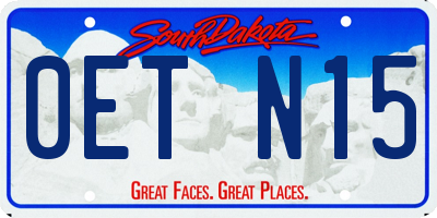SD license plate 0ETN15