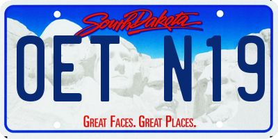 SD license plate 0ETN19