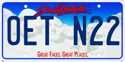 SD license plate 0ETN22