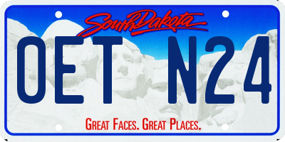 SD license plate 0ETN24