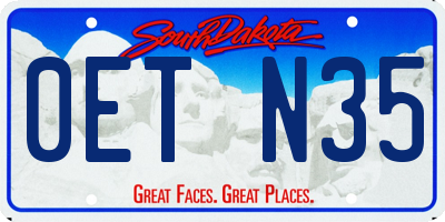 SD license plate 0ETN35